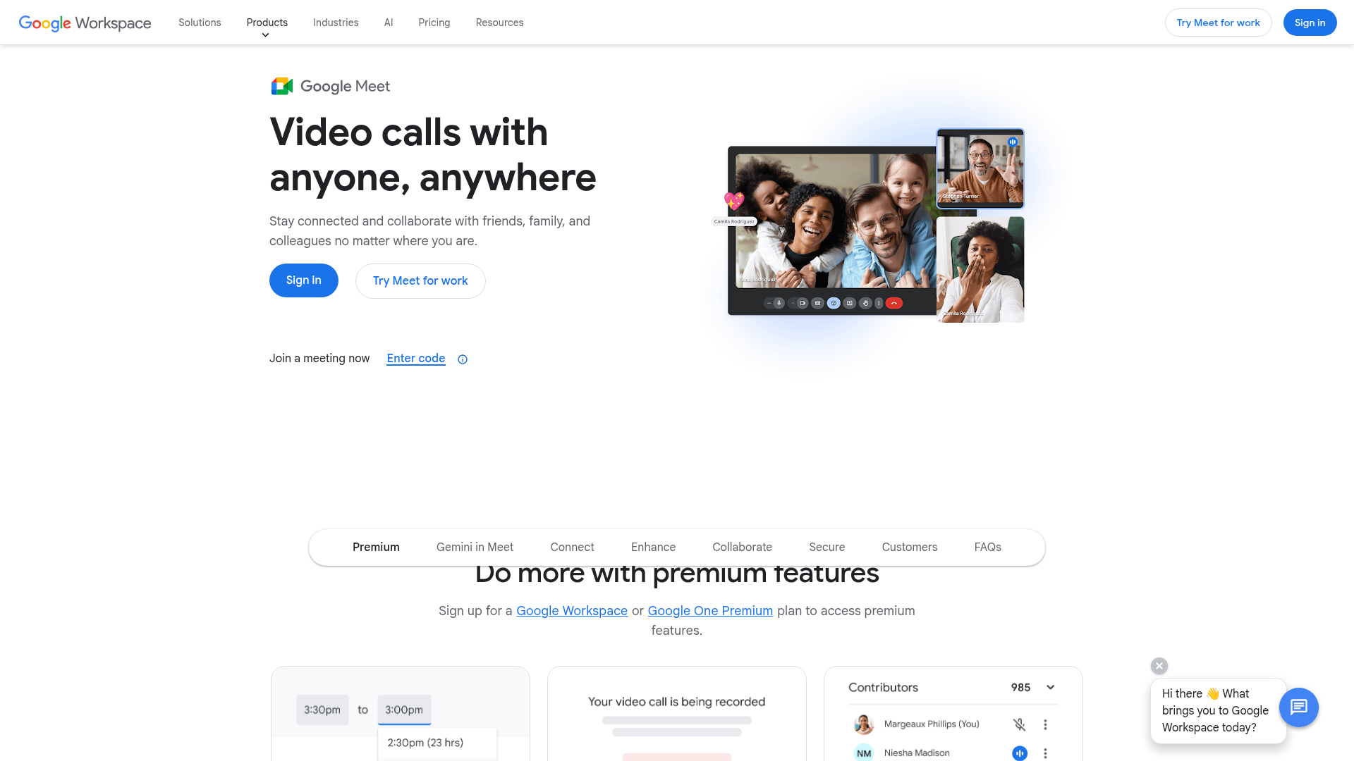 Google Meet product screenshot