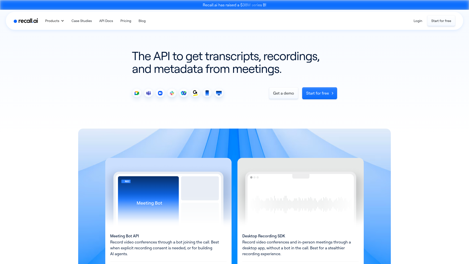 Recall.ai product screenshot