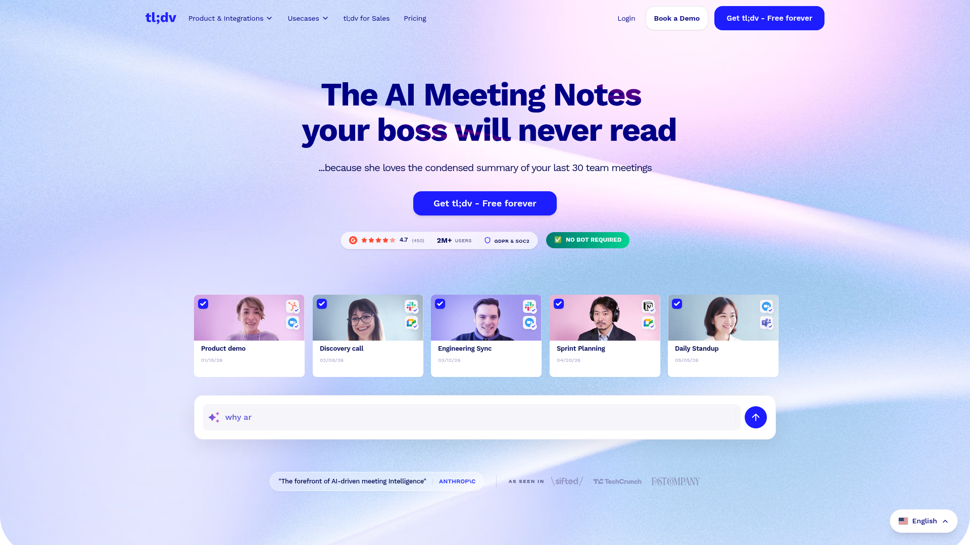 tl;dv product screenshot