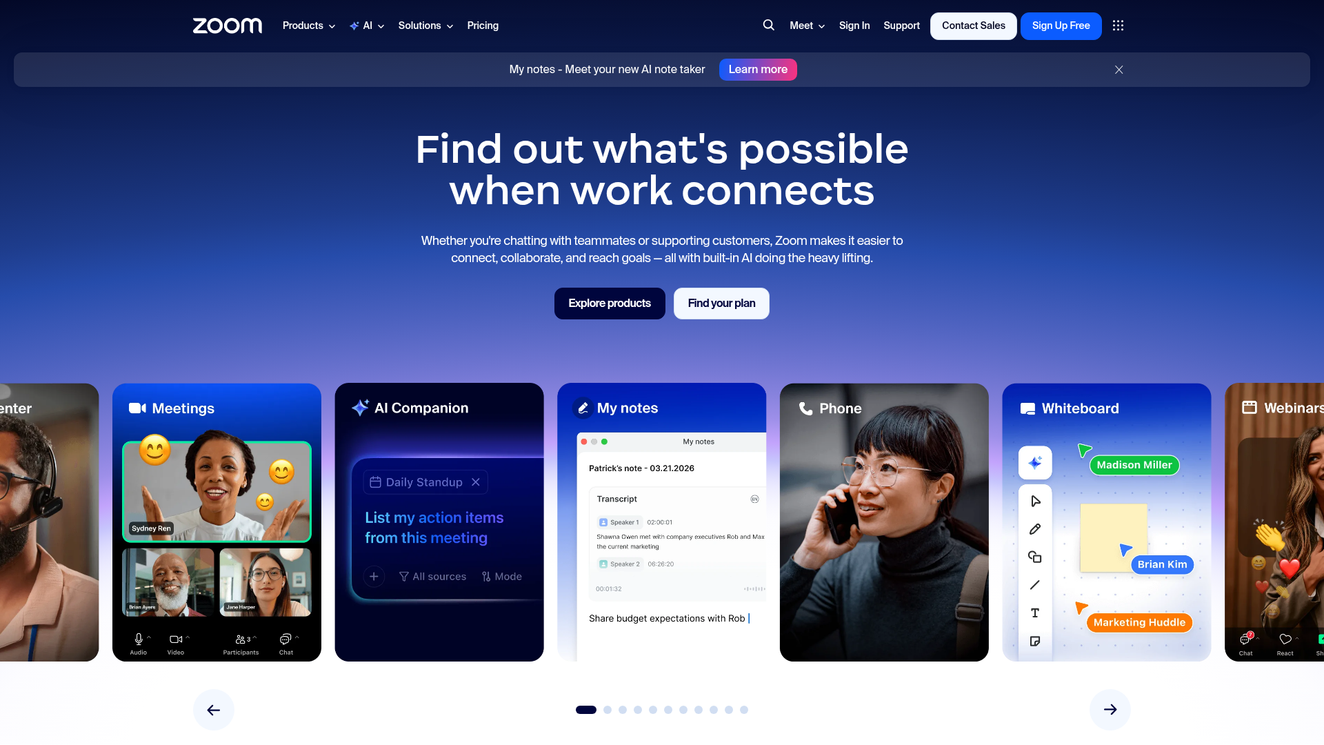 Zoom product screenshot